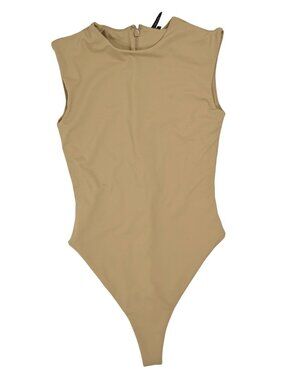 Entire Studios Sleeveless Bodysuit in Almond Beige